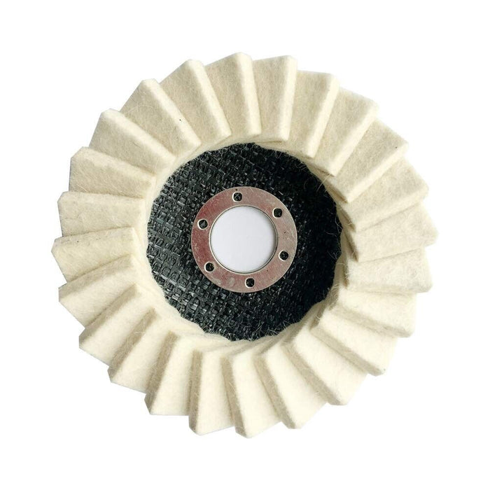 3PC 115/125 x 16/22mm Flap Felt Disc Metal Polishing Angle Grinder Buffing Wheel