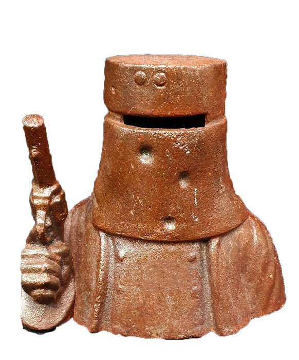 Ned Kelly Cast Bank Statue Sculpture Money Box Rust Brown