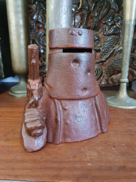 Ned Kelly Cast Bank Statue Sculpture Money Box Rust Brown
