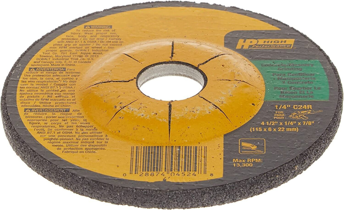 100-355mm Aluminum Oxide Concrete / Masonry Abrasive Centre Grinding Wheel