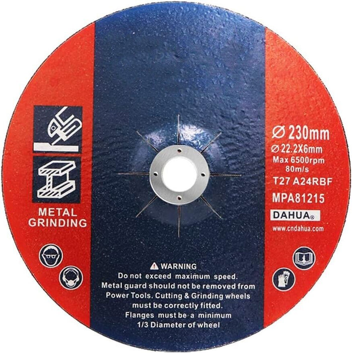 100-230mm PROFESSIONAL 6mm THICK METAL GRINDING DISCS Depressed Grinder