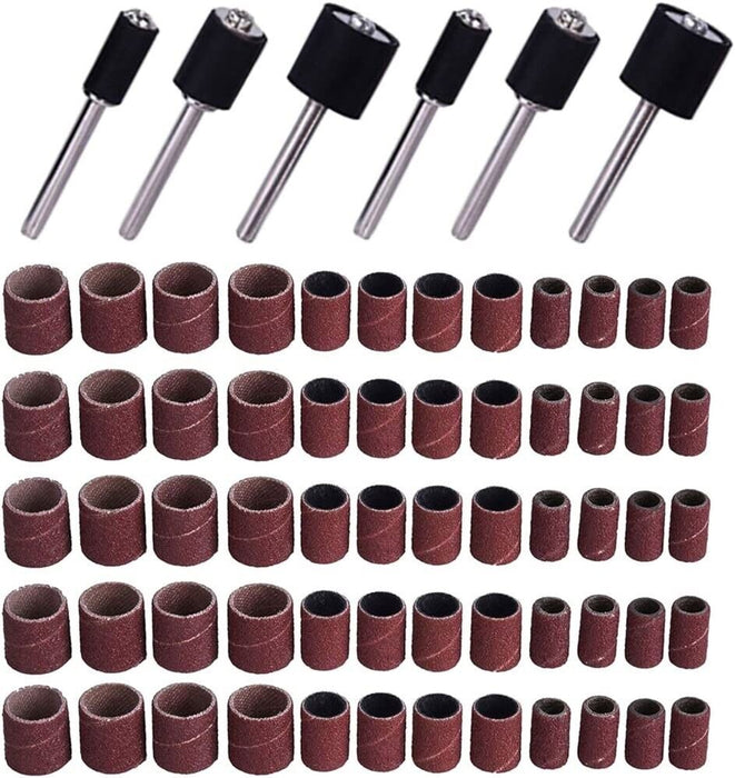 Force pro 63Pcs Sanding Bands Drum Sleeve  Mandrels Dremel Rotary Tools Kit AU