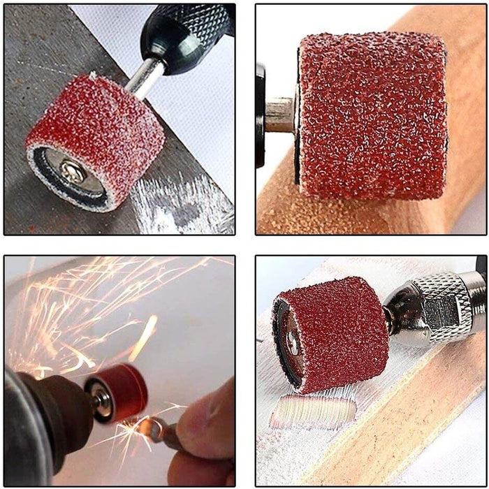 Force pro 63Pcs Sanding Bands Drum Sleeve  Mandrels Dremel Rotary Tools Kit AU