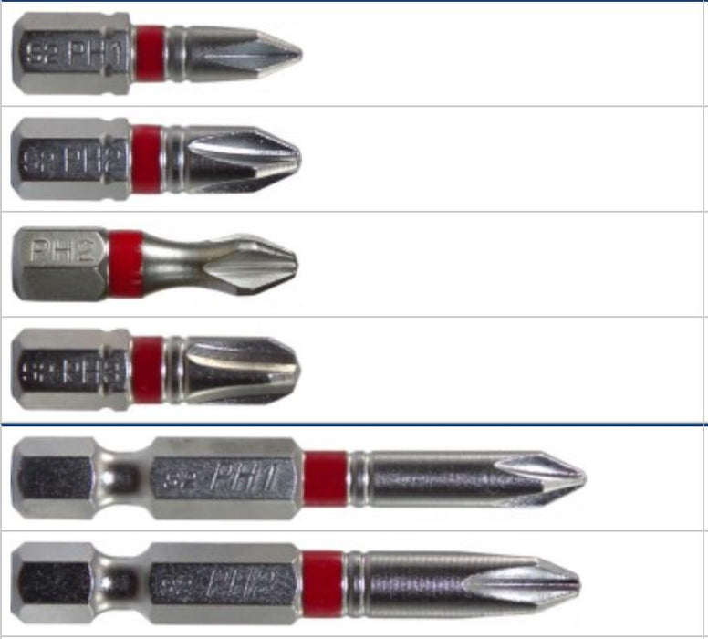 25/50/75100/150mm S2 Torsion Magnetic Steel Magnetic PH2 Phillip Drill Bit Set
