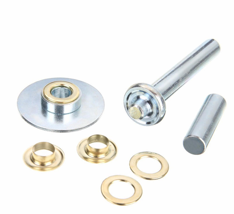 Complete Grommet Installation Kit 103 Piece Set Punches & 1/2" Brass Grommets