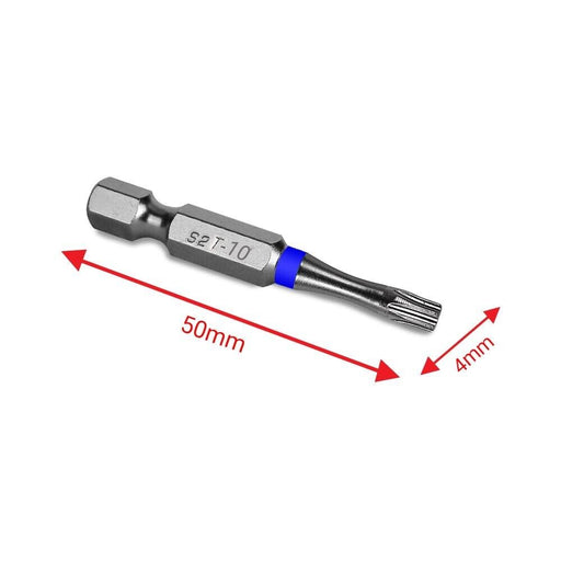 T8-T45 Torx Head Magnetic Torx Tamper Head Torsion Driver Bit Impact Power 50mmL - FISHER DISCOUNT