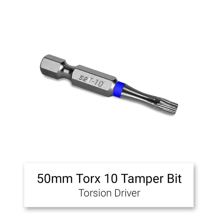 T8-T45 Torx Head Magnetic Torx Tamper Head Torsion Driver Bit Impact Power 50mmL - FISHER DISCOUNT