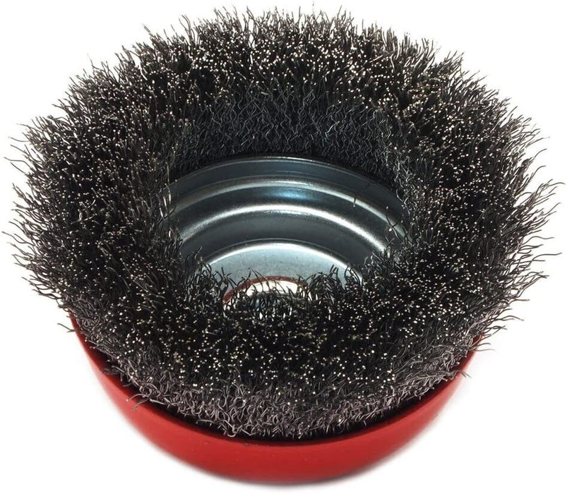 3"-4" Carbon Steel Crimped Wire Wheel Cup Brush  Cup Flat Wheel Wire Wheel Brush