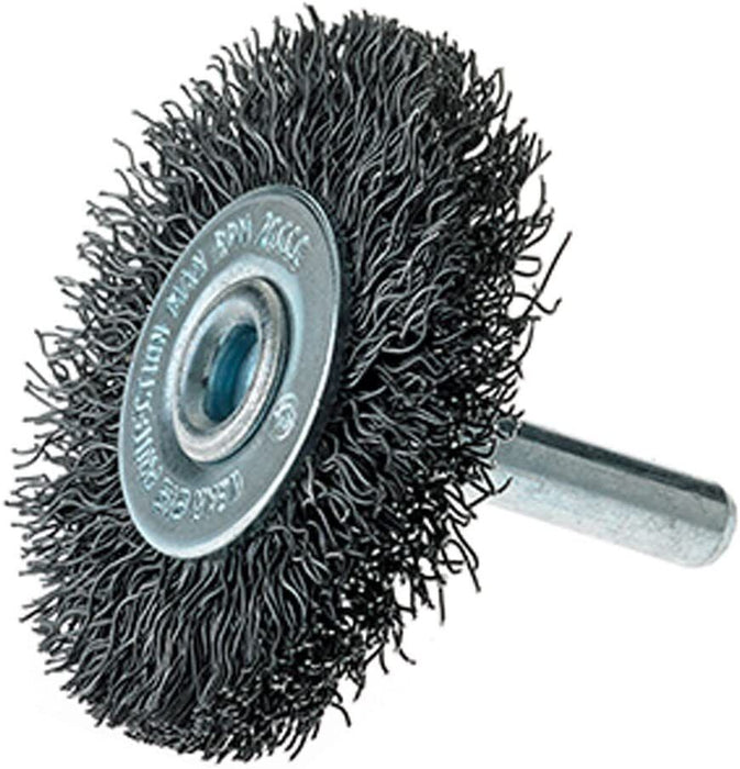 75/100mm Crimp Steel Wire Wheel Brush w/ 1/4" Shank For Die Grinder or Drill - FISHER DISCOUNT