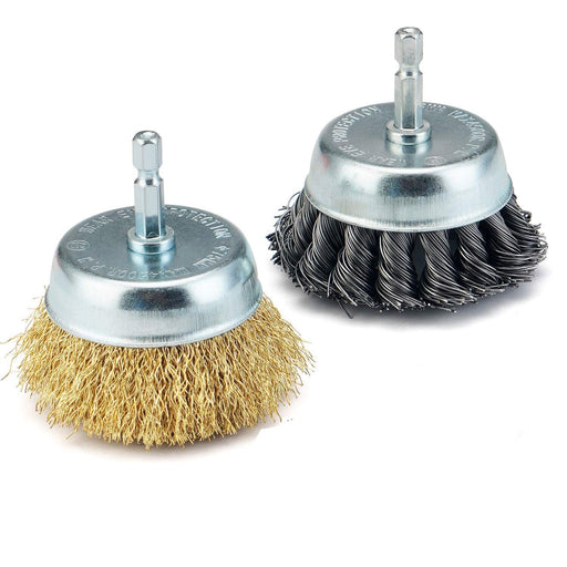 2PC Twist Knot Wire Wheel disc &Cup Brush Set Kit for Angle Grinder  Rust Remova - FISHER DISCOUNT