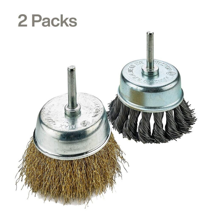 2PC Twist Knot Wire Wheel disc &Cup Brush Set Kit for Angle Grinder  Rust Remova - FISHER DISCOUNT