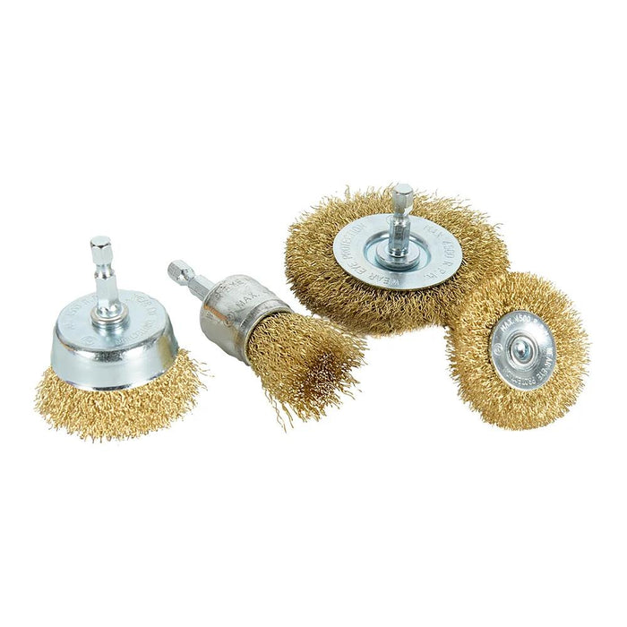 PRO 6PCS Wire Brush Wheel Set For Drill Steel Metal Cleaning Rust Sanding Brass - FISHER DISCOUNT