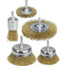 PRO 6PCS Wire Brush Wheel Set For Drill Steel Metal Cleaning Rust Sanding Brass - FISHER DISCOUNT