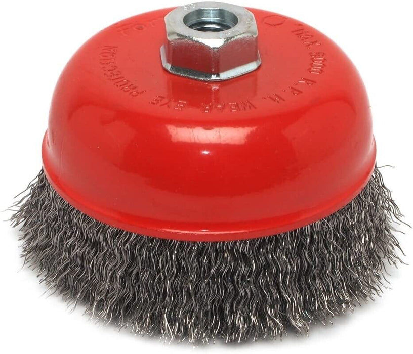 Force pro 2pce 75mm Crimped Knot Cup Wire Brush & 100mm Flat Crimped