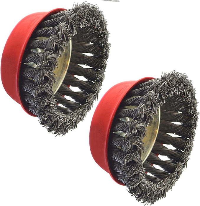 Force pro75/100mm M10 Nut Twist Knot Steel Cup Wire Brush For 4" (100mm) Grinder