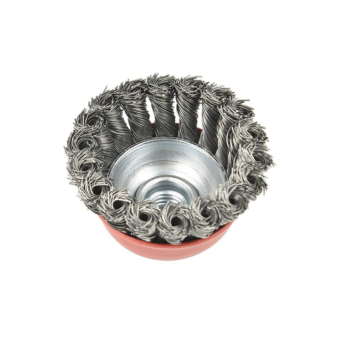Force pro75/100mm M10 Nut Twist Knot Steel Cup Wire Brush For 4" (100mm) Grinder