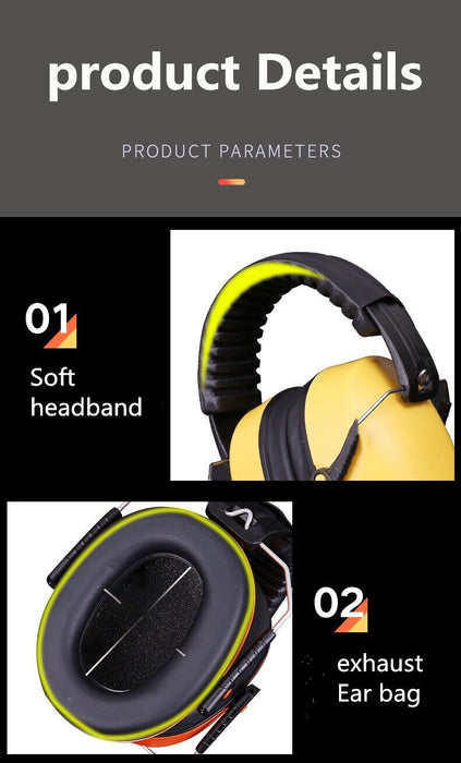 HD Earmuffs Noise Reduction 32dB Safety Ear Muffs Defenders Hearing Protection