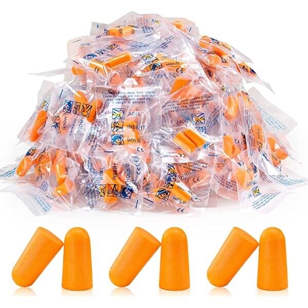 100 Pairs Corded Disposable Ear Plug ARAGOON FOMA20 Foam Noise Red PPE Dispenser