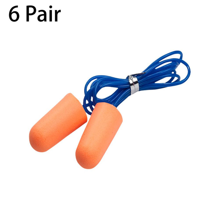 6 Pairs Corded Disposable Ear Plug ARAGOON FOMA20 Foam Noise Red PPE Dispenser