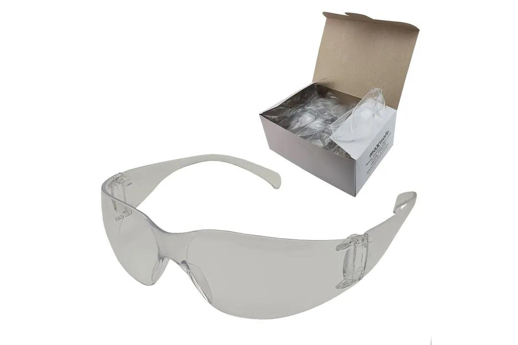 Force pro Safety Lightweight & UV treated Glasses Clear Lens AS/ NZS 133712 PACK
