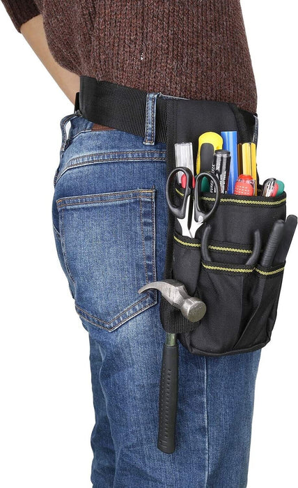 Electrician Tool Bag Waist Pocket Maintenance Pouch Belt Storage Canvas Holder - FISHER DISCOUNT