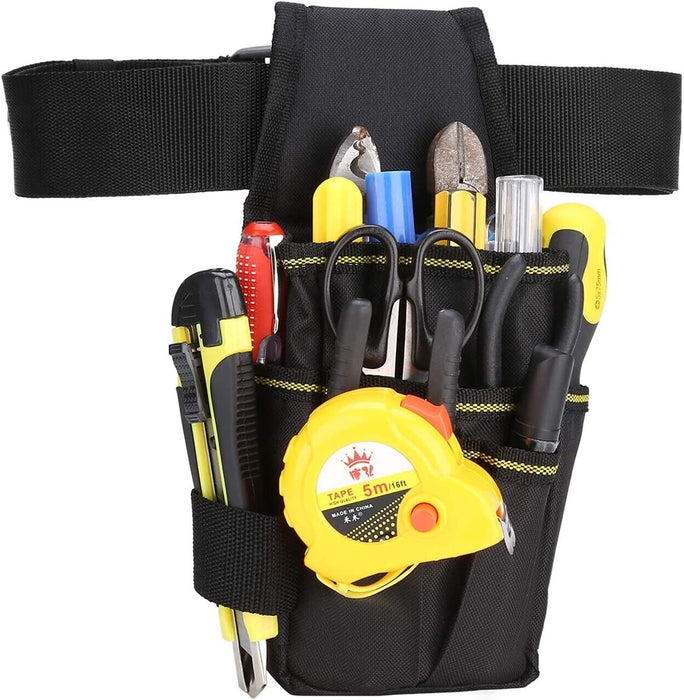 Electrician Tool Bag Waist Pocket Maintenance Pouch Belt Storage Canvas Holder - FISHER DISCOUNT