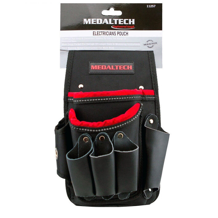 Electricians Tool Pouch Medaltech® Nail Bag 2 Pockets 5 Leather Tool Slots Apron