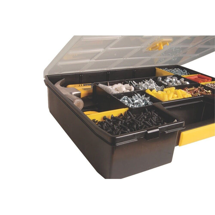 2xStorage Organiser Compartment Plastic Tool Box Bin Screw Case 460 x 320 x 70mm