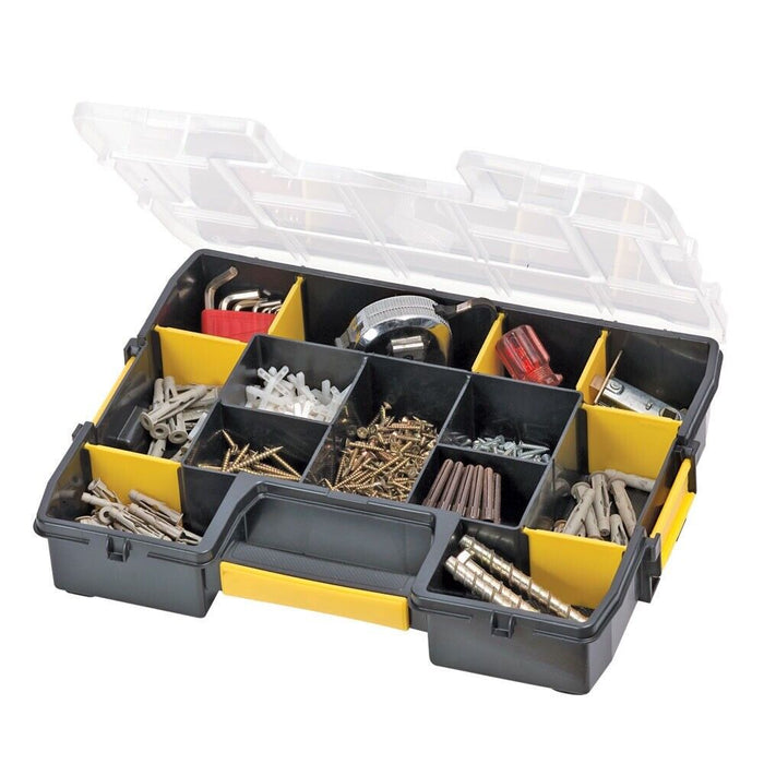 2xStorage Organiser Compartment Plastic Tool Box Bin Screw Case 460 x 320 x 70mm