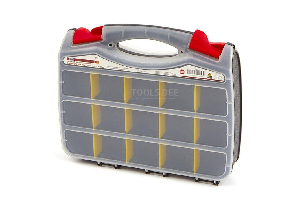 420 x 300 x 95mm 42PC Compartments Storage Organizer Tool Box Bin Screw Carry