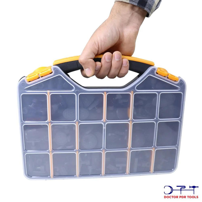 420 x 300 x 95mm 42PC Compartments Storage Organizer Tool Box Bin Screw Carry