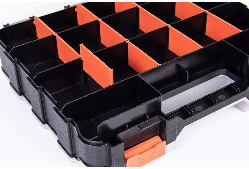 420 x 300 x 95mm 42PC Compartments Storage Organizer Tool Box Bin Screw Carry