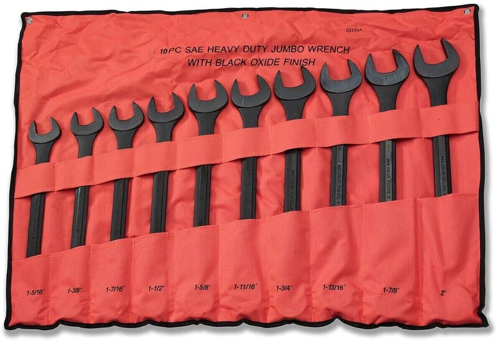 10Pc jumbo Spanner Set  Imperial Combination Open End Ring 1 -5/16-2"AU STOCK