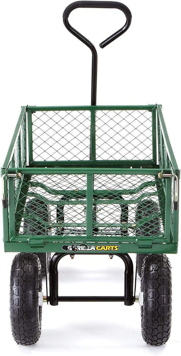 New GARDEN TROLLEY OUTDOOR CART TRAILER Wagon Wheelbarrow Dump Pull Yard