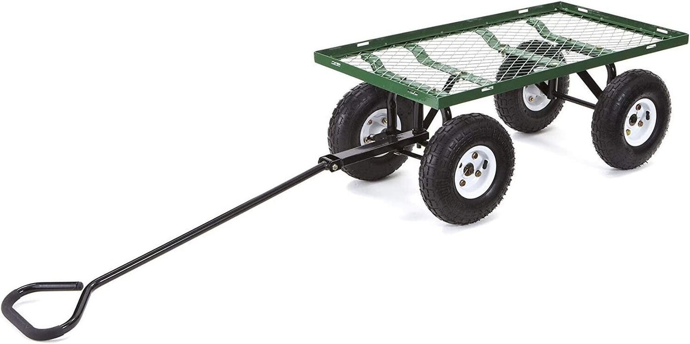 New GARDEN TROLLEY OUTDOOR CART TRAILER Wagon Wheelbarrow Dump Pull Yard