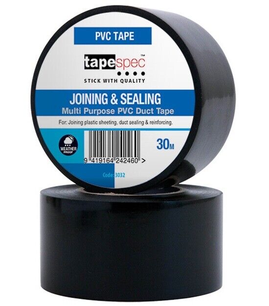 Force pro Silver/Black ROLLS DUCT TAPE 30M PVC 48MM Silver Joining Sealing Tape
