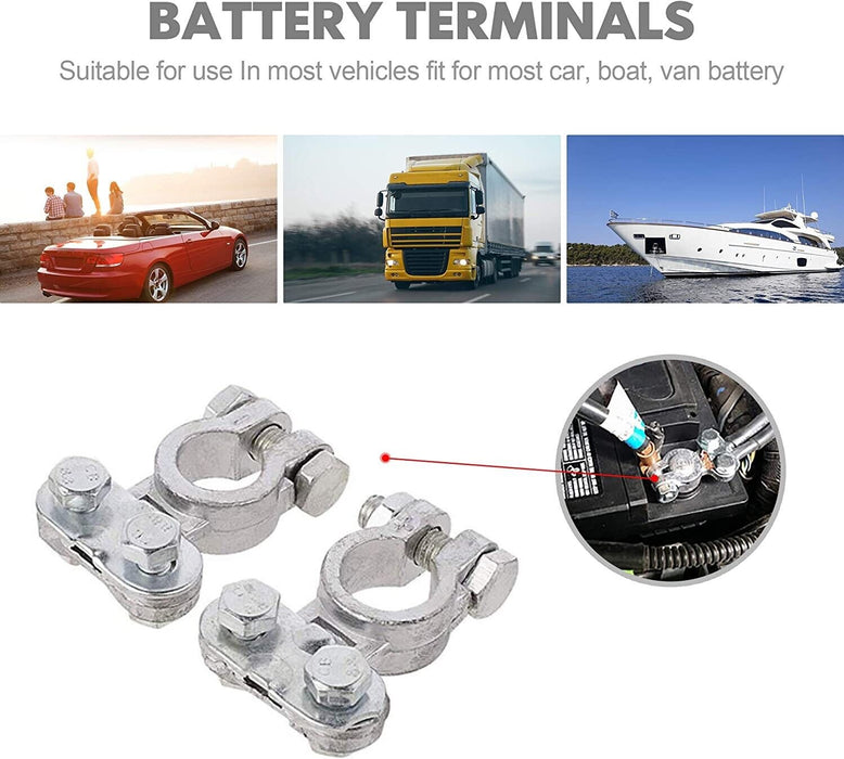 A Pair Heavy duty Extra thick wall Battery Terminal Clamp Connector Clip