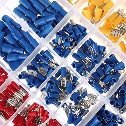 144PCS Assorted Crimp Terminals Electrical Wire Connector Spade Auto Car Kit Set