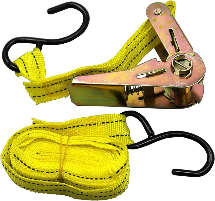 Yellow 4mx25mm Ratchet Strap Heavy Duty Tie Down Straps Ratchet Truck Vehicle