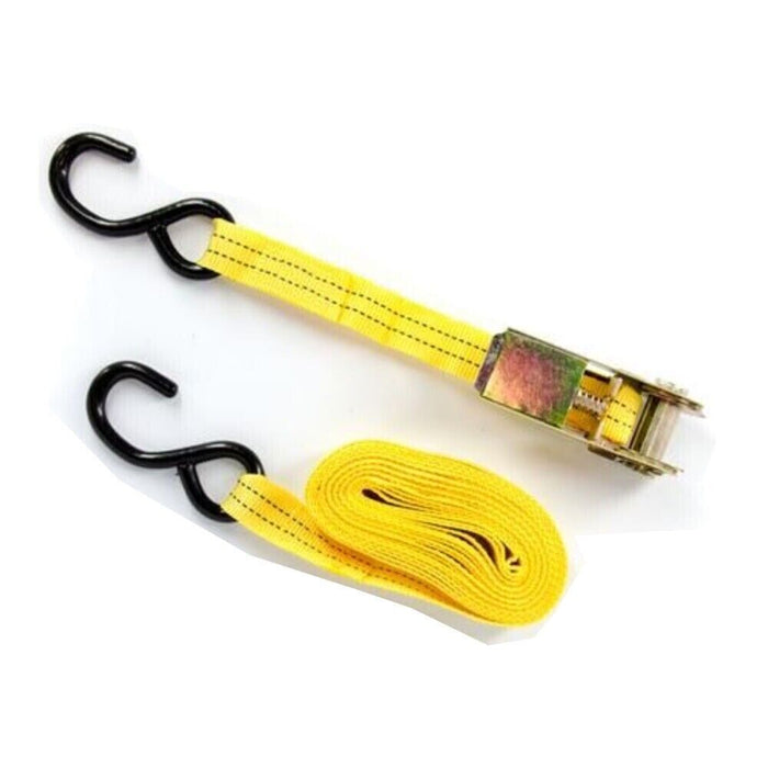 Yellow 4mx25mm Ratchet Strap Heavy Duty Tie Down Straps Ratchet Truck Vehicle