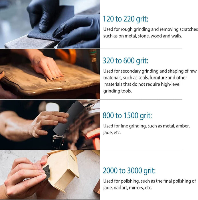 Force pro Wet and Dry Sandpaper 230x280mm 6240, 320, 400, 600 & 800 grits