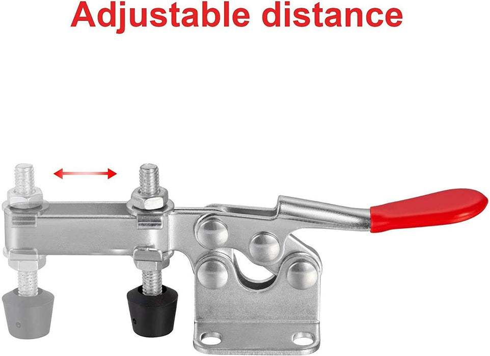 2x 100Kg/220Lb Holding Capacity Quick Release Hand Tool Toggle Clamp Horizontal - FISHER DISCOUNT