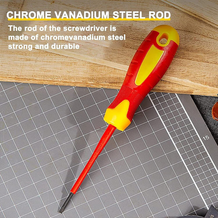 Force pro Insulated screwdriver 1000V Flat Blade 2.5/3.0/3.5/4.0/5.0/5.5/6/6.5mm