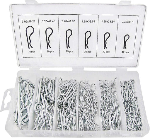 Hitch Pin Assortment Set Grab Kit  Hair R Clip Lock Spring Cotter Hinch Pin - FISHER DISCOUNT