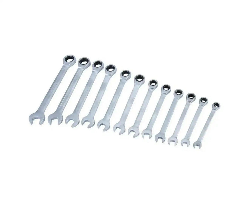 AuzGrip 12 Piece Metric Combination Ratchet Spanner Set 6-24mm Made in Taiwan