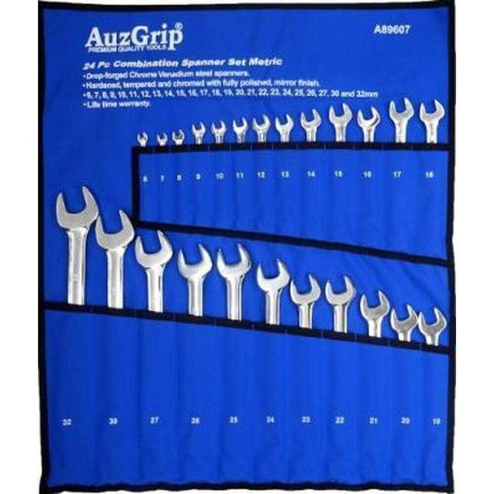 Drop-forged Chrome 24 Piece Metric Combination Spanner Set Made in Taiwan 6-32mm