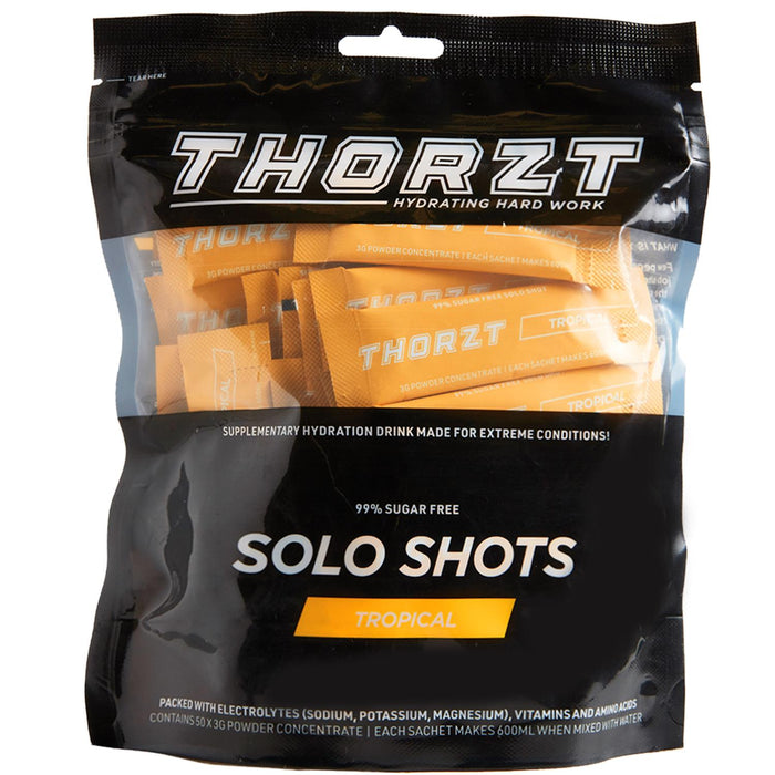 THORZT Free Sugar Electrolyte Hydration Drink Solo Shot - 50Pack  TROPICAL