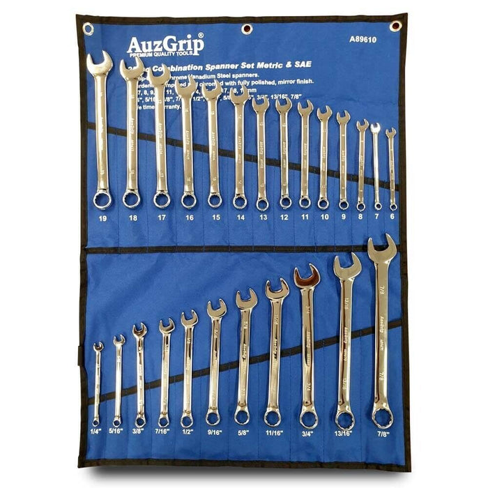 Force pro 25 PC SPANNER SET METRIC/SAE Made in Taiwan 6-19mm 1/4"- 7/8"