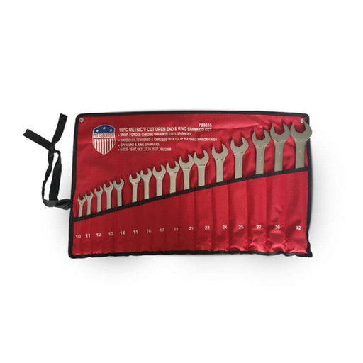 Force pro 16 Piece Metric Offset Ring & Open End Spanner Set 10-32mm - FISHER DISCOUNT