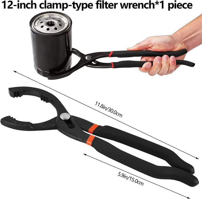 Grip 300/400mm  PVC PIPE PLIERS & OIL FILTER REMOVER TOOL  Slip joint design